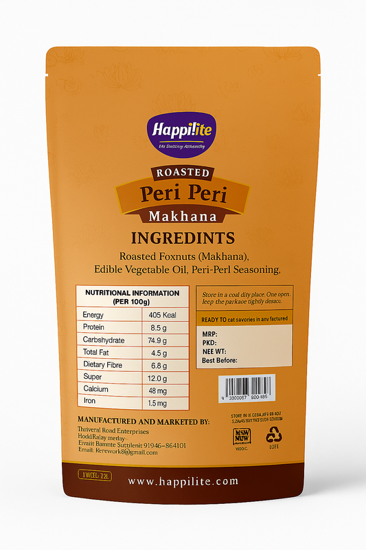 Happilite Roasted Makhana – Caramel Flavor (Pack of 3)