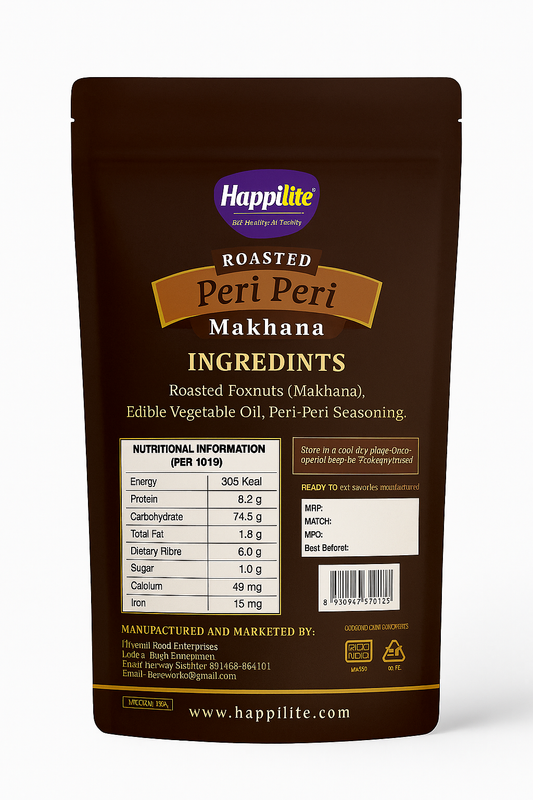 Happilite Roasted Makhana – Burst Chocolate Flavor (Pack of 3)