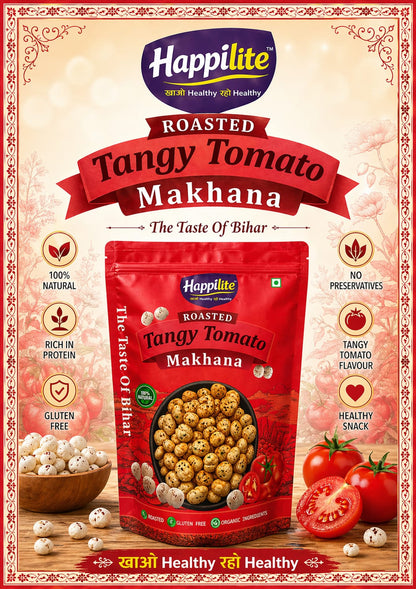 Happilite Roasted Makhana – Burst Chocolate Flavor (Pack of 3)