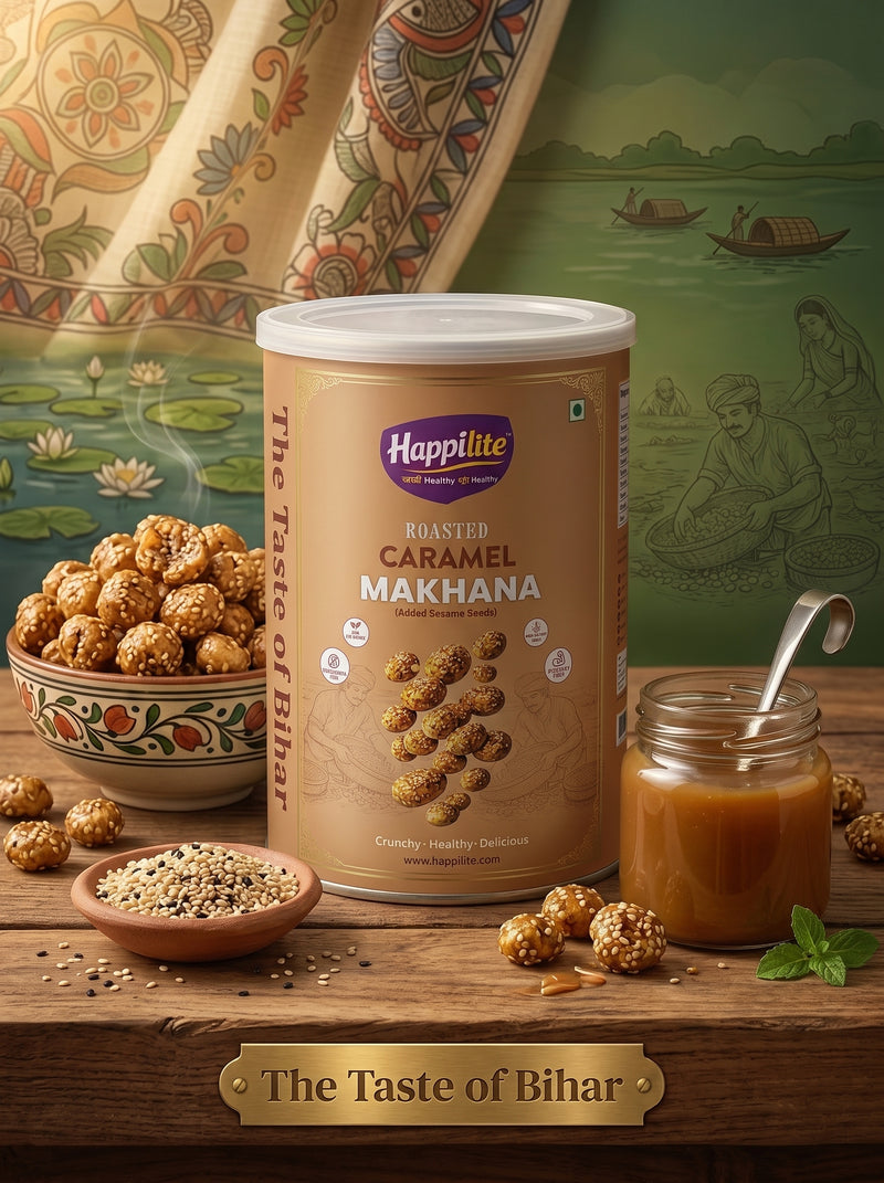 Happilite Makhana Box – Caramel (45gm)