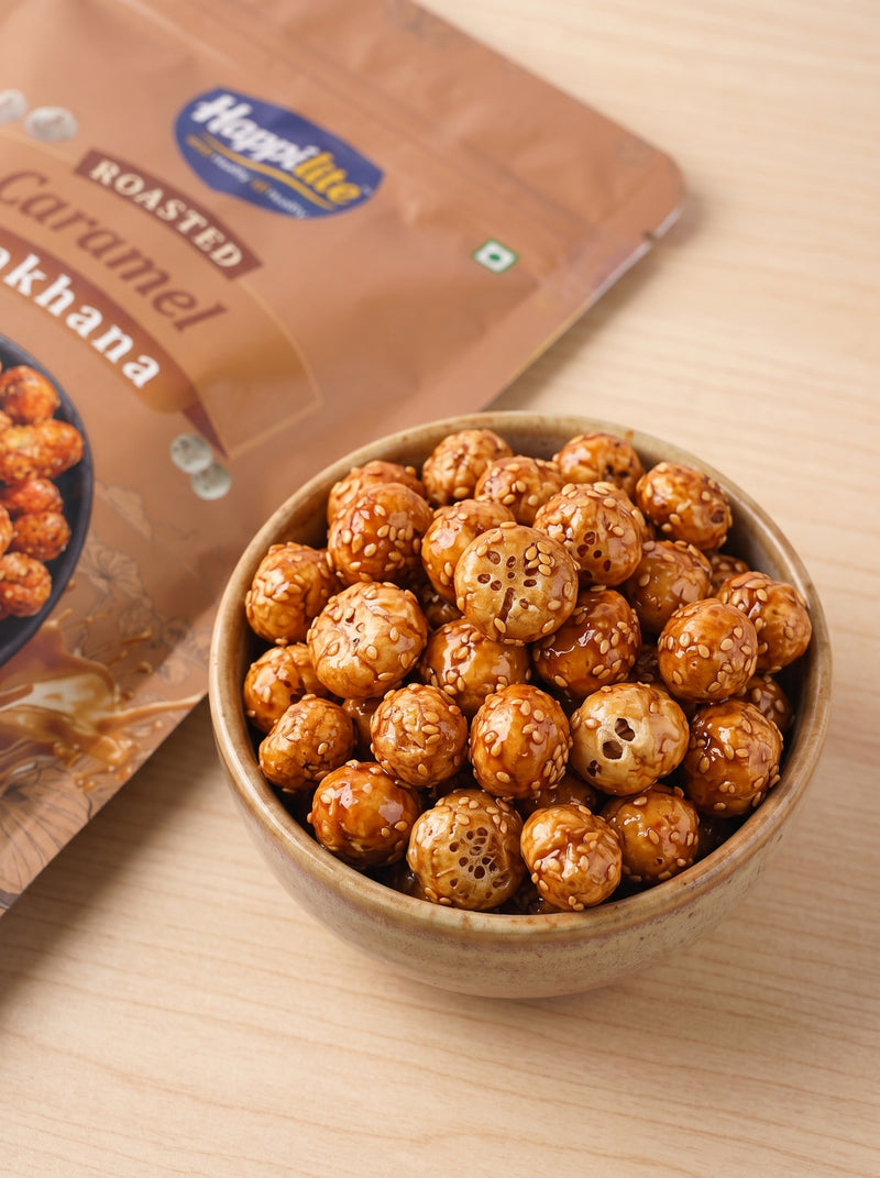 Happilite Roasted Makhana – Caramel Flavor