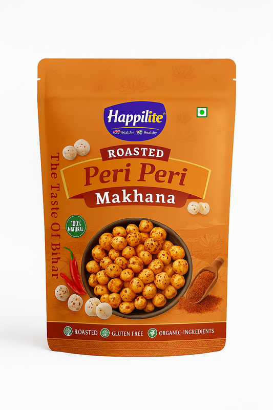 Happilite Roasted Makhana – Peri Peri Flavor ( Pack of 3)